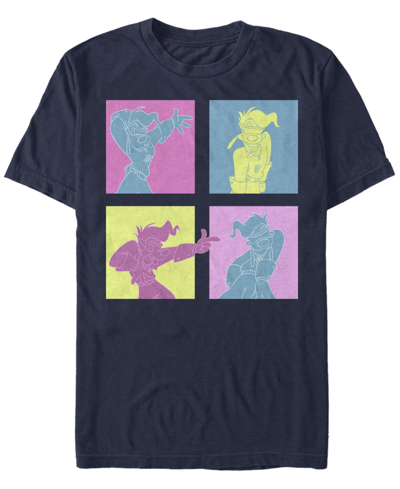Shop Fifth Sun Men's A Goofy Movie Neon Grid Short Sleeve T-shirt In Blue