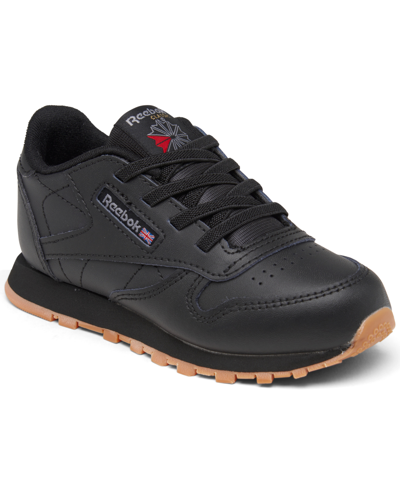 Shop Reebok Toddler Kids Classic Leather Casual Sneakers From Finish Line In Black