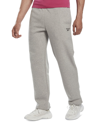 Shop Reebok Men's Identity Open Hem Training Pants In Gray