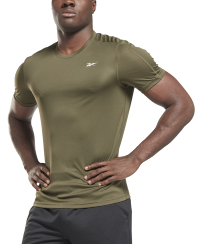 Shop Reebok Men's Training Moisture-wicking Tech T-shirt In Green