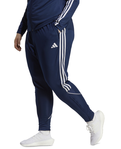 Shop Adidas Originals Adidas Plus Size Tiro 23 League 3-stripes Track Pants In Blue
