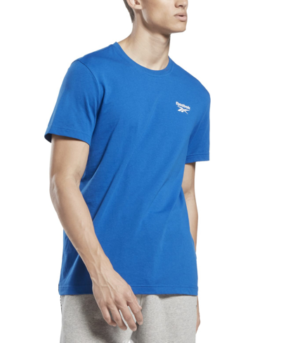 Shop Reebok Men's Identity Classic Logo Graphic T-shirt In Blue