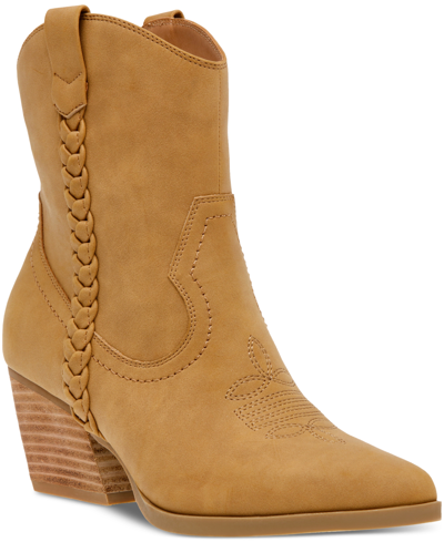 Shop Dv Dolce Vita Women's Karyn Western Booties Women's Shoes In Tan/beige