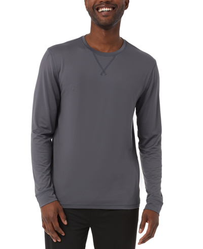 Shop 32 Degrees Men's Crewneck Long-sleeve Pajama Shirt In Gray