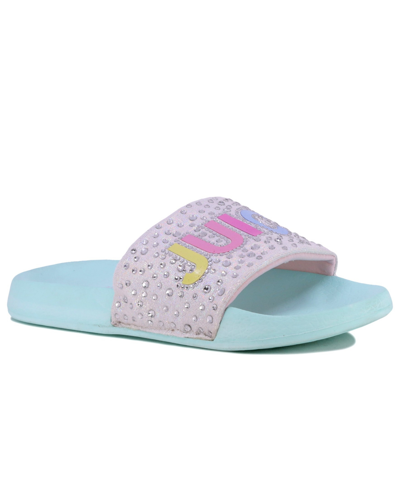 Shop Juicy Couture Little Girls Slide Sandals In Blue