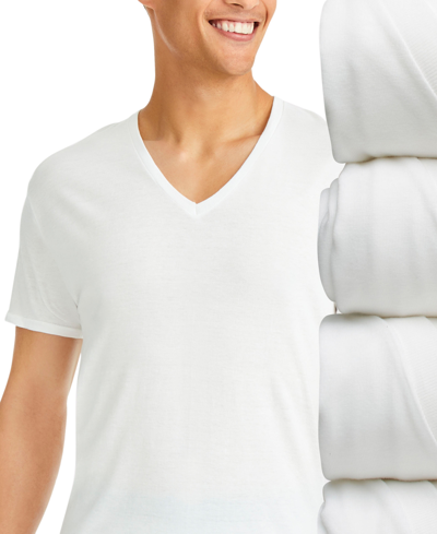Shop Hanes Men's Ultimate 4-pk. Moisture-wicking Stretch V-neck T-shirts In Multi