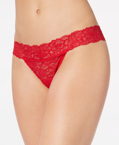 Shop Maidenform Sexy Must Have Sheer Lace Thong Underwear Dmeslt In Red