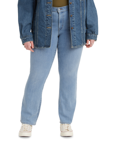 Shop Levi's Trendy Plus Size High-rise Bootcut-leg Jeans In Blue