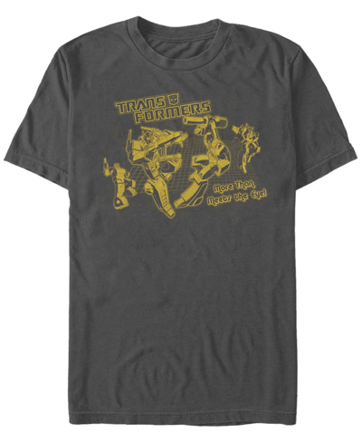 Shop Fifth Sun Men's Transformers Generations Battle Grid Short Sleeve T-shirt In Gray