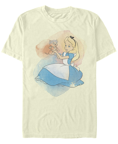 Shop Fifth Sun Men's Alice In Wonderland Watercolor Short Sleeve T-shirt In Yellow