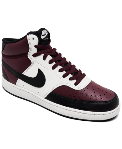 Shop Nike Men's Court Vision Mid Next Nature Casual Sneakers From Finish Line In Multi