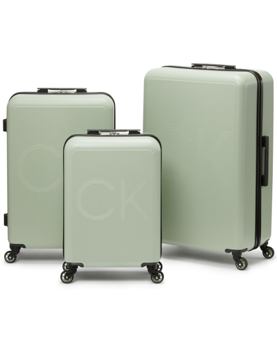 Shop Calvin Klein Vision Suitcase Set, 3 Piece In Green