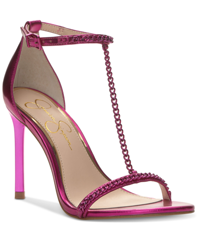 Shop Jessica Simpson Women's Qiven T-strap Dress Sandals Women's Shoes In Pink