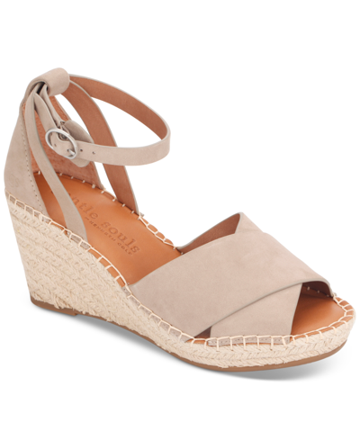 Shop Gentle Souls Women's Charli Ankle-strap Espadrille Wedge Sandals Women's Shoes In Tan/beige