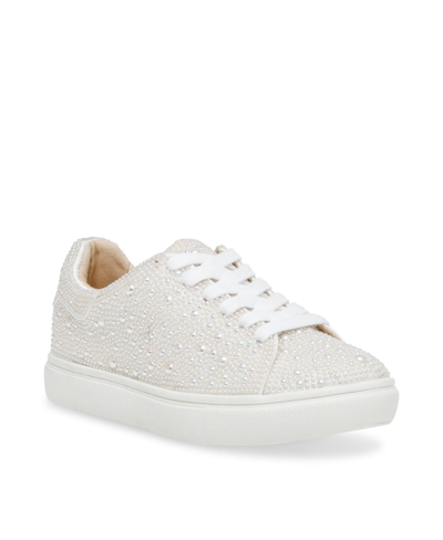 Shop Betsey Johnson Big Girls Sneakers In White