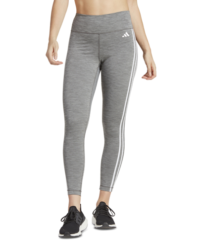 Shop Adidas Originals Adidas Women's Train Essentials 3-stripes 7/8 Leggings In Gray