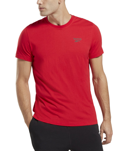 Shop Reebok Men's Identity Classic Logo Graphic T-shirt In Red