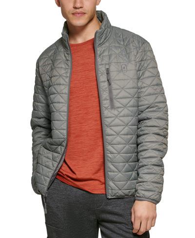 Shop Bass Outdoor Men's Delta Diamond Quilted Packable Puffer Jacket In Gray