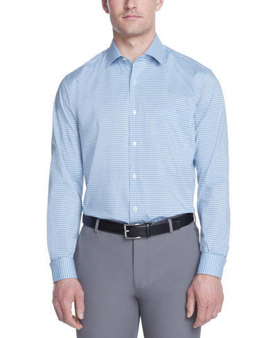 Shop Van Heusen Men's Stain Shield Regular Fit Dress Shirt In Blue