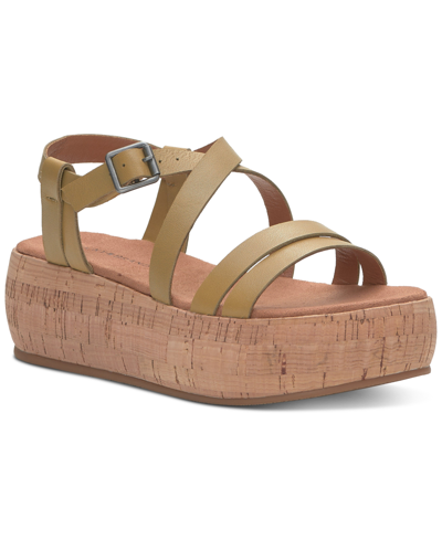 Shop Lucky Brand Women's Jacobean Strappy Platform Sandals Women's Shoes In Brown