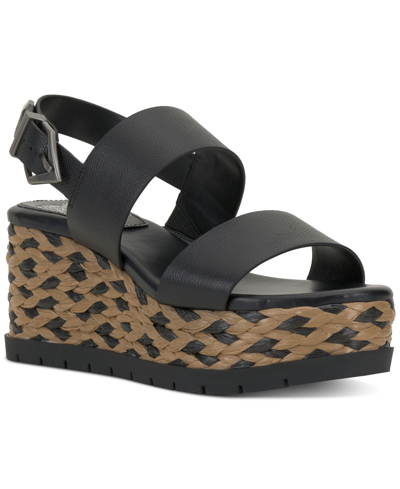 Shop Vince Camuto Miapelle Espadrille Platform Wedge Sandals Women's Shoes In Black
