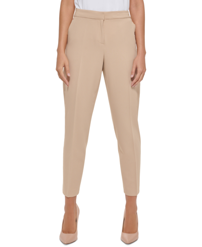 Shop Tommy Hilfiger Women's Sloane Slim-leg Ankle Pants In Tan/beige