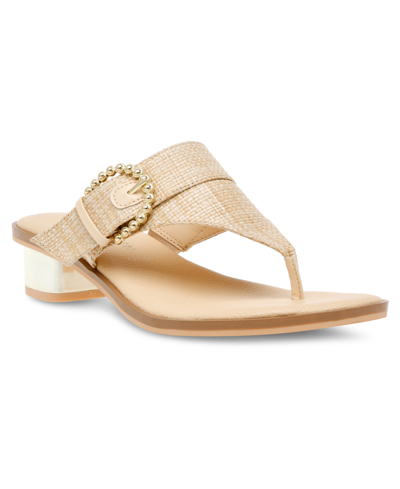 Shop Anne Klein Women's Tillie Block Heel Sandal In Tan/beige