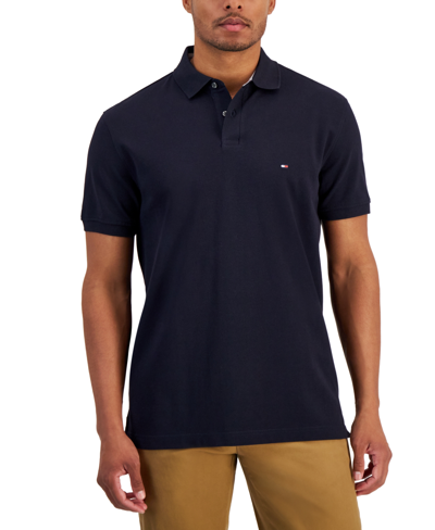 Shop Tommy Hilfiger Men's Organic Cotton Classic Fit 1985 Polo In Blue