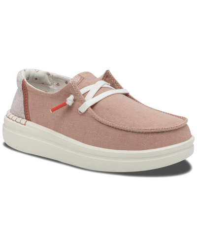 Shop Hey Dude Women's Wendy Rise Casual Sneakers From Finish Line In Pink