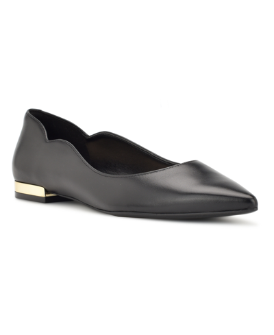 Shop Nine West Women's Lovlady Pointy Toe Slip-on Dress Flats Women's Shoes In Black