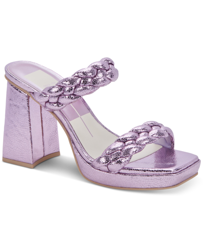 Shop Dolce Vita Women's Ashby Braided Two-band Platform Sandals Women's Shoes In Purple