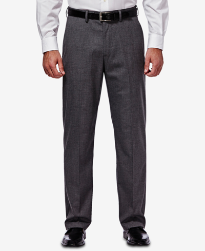 Shop Haggar J.m.  Men's Classic/ Regular Fit Stretch Sharkskin Suit Pants In Gray