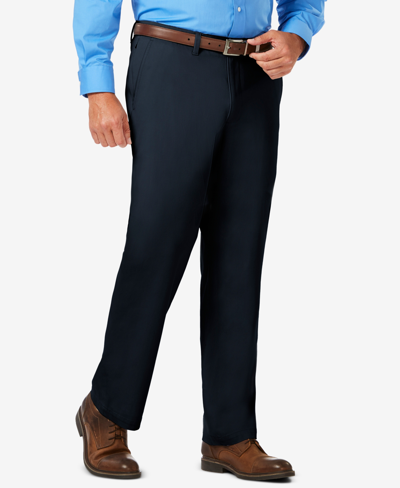 Shop Haggar J.m.  Men's Luxury Comfort Classic-fit Performance Stretch Casual Pants In Blue