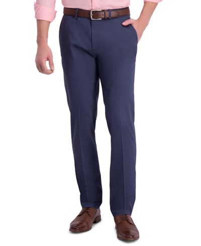 Shop Haggar Men's Iron Free Premium Khaki Slim-fit Flat-front Pant In Blue