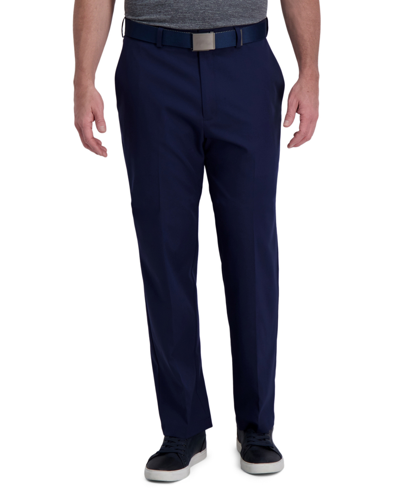 Shop Haggar Cool Right Performance Flex Classic Fit Flat Front Pant In Blue