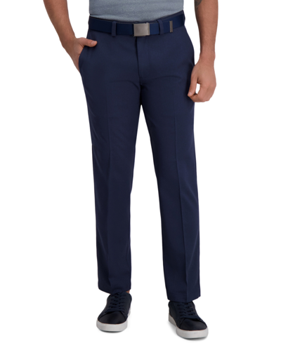 Shop Haggar Cool Right Performance Flex Straight Fit Flat Front Pant In Blue