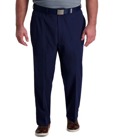 Shop Haggar Big & Tall Cool Right Performance Flex Classic Fit Flat Front Pant In Blue