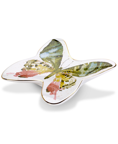 Shop Avanti Butterfly Garden Ceramic Soap Dish In White