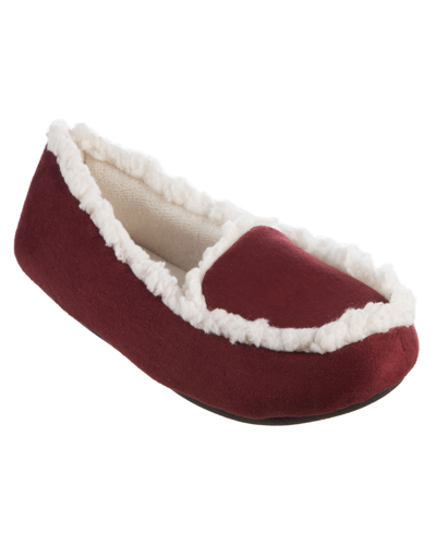Shop Isotoner Signature Women's Alex Moccasin Slippers In Red
