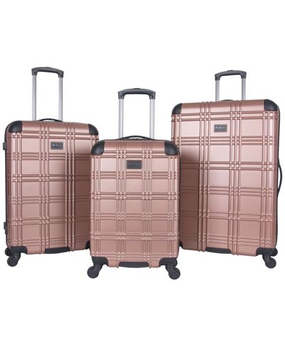Shop Ben Sherman Nottingham 3 Piece Lightweight Hardside Travel Luggage Set In Gold