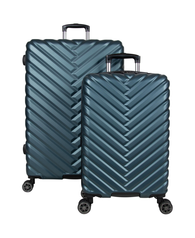 Shop Kenneth Cole Reaction Madison Square 2-pc. Chevron Expandable Luggage Set In Green