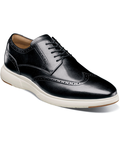 Shop Florsheim Men's Dash Wingtip Oxford Shoes Men's Shoes In Black