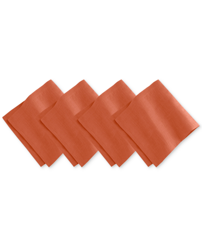 Shop Villeroy & Boch La Classica Linen Napkin, Set Of 4 In Orange