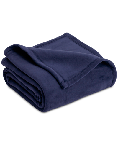 Shop Vellux Plush Knit King Blanket Bedding In Blue