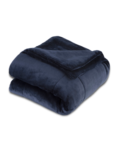 Shop Vellux Luxury Plush Twin Blanket Bedding In Blue