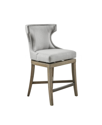 Shop Madison Park Carson Counter Stool With Swivel Seat In Gray