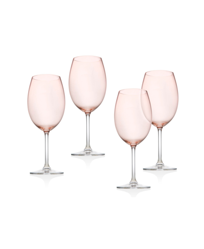 Shop Godinger Meridian Blush White Wine - Set Of 4 In Pink
