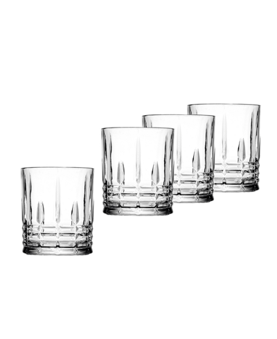 Shop Godinger Royce Double Old-fashioned Glasses Set, 4 Pieces In White