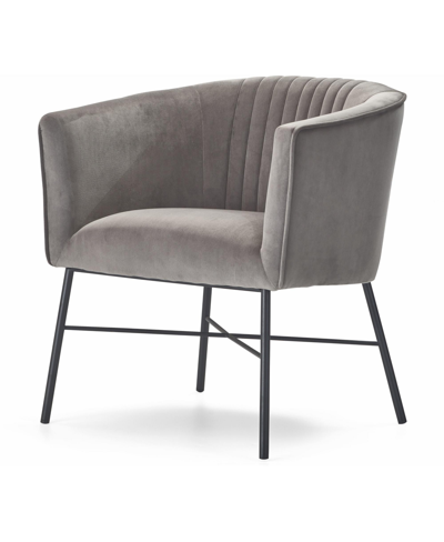 Shop Adore Decor Leone Tufted Accent Chair In Gray