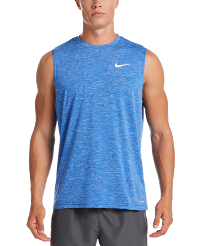 Shop Nike Men's Hydroguard Swim Shirt In Blue